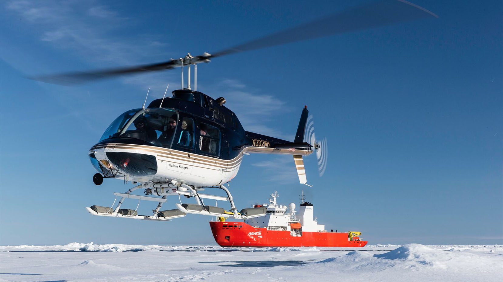 Maritime Helicopters at work in the high arctic