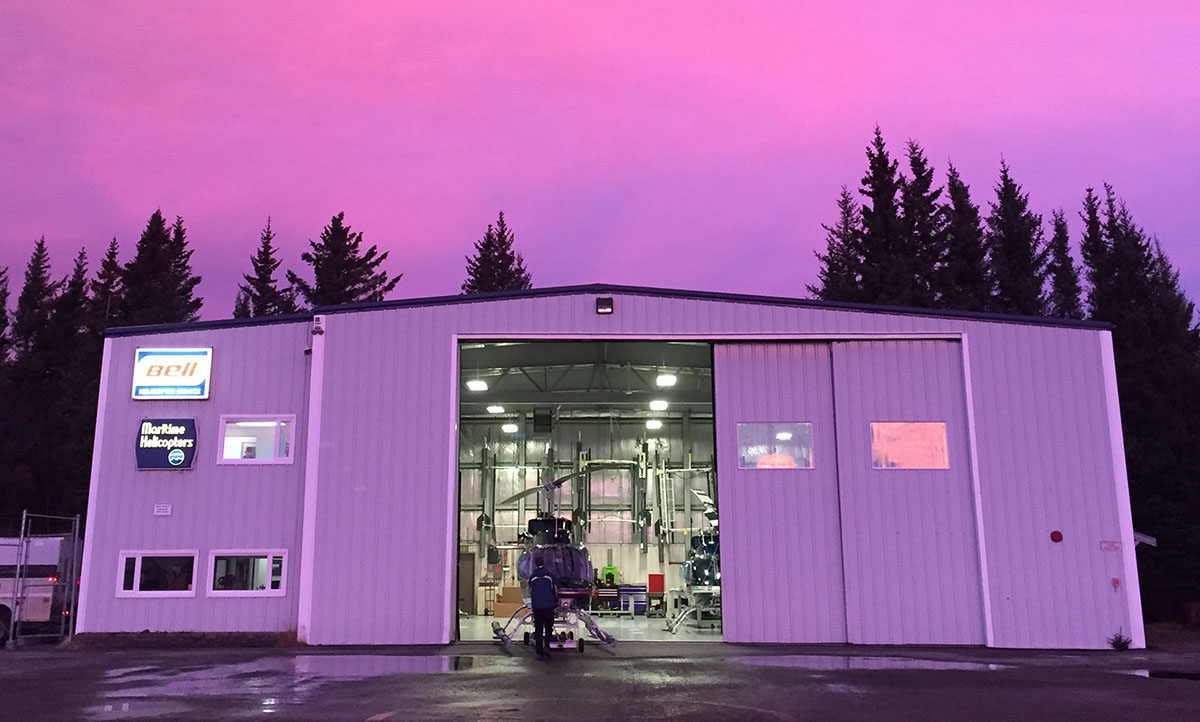 Homer Main Base and Bell Service Center at sunrise